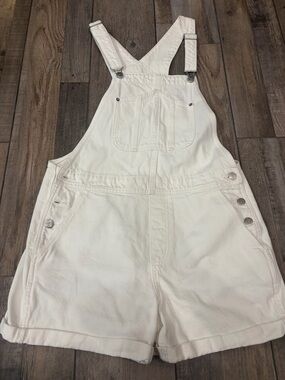 Women’s Old Navy White Short Overalls
